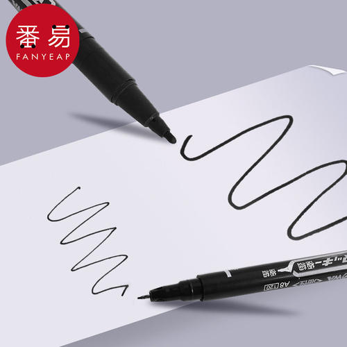 《记号笔A1pq801-标记笔防水防油不掉色粗头勾线笔油性笔白板 - 图1