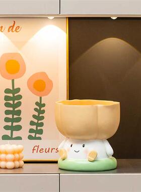 郁金香摆件家居装饰品花朵玄关钥匙收纳卧室床头柜入户门首饰摆设