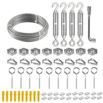 15 m 15 m 30 m Pack plastic wire rope 3mm cable kit outdoor garden fence curtain rope screw buckle