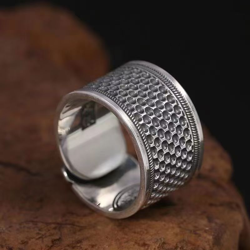 Thimble Ring Stab Resistant Hand Wide Ring Sewing Thimble