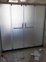 Customised custom lined steel glass shower room Easy shower room shower partition mobile door screen dry and wet