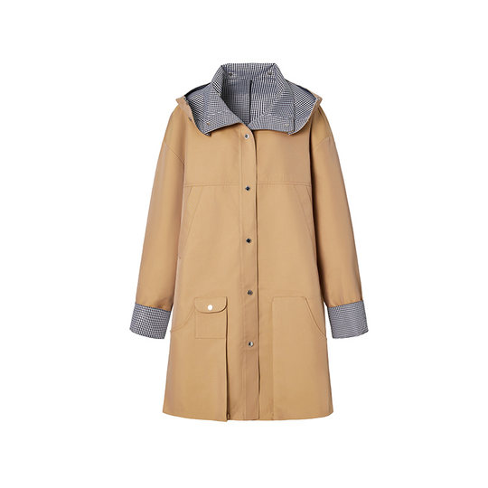 Khakifarbene Windjacke im nomadischen Stil von LEDIMWANG