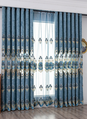 好货Chenille European Curtains 2021 Blackout Bay Window Wate