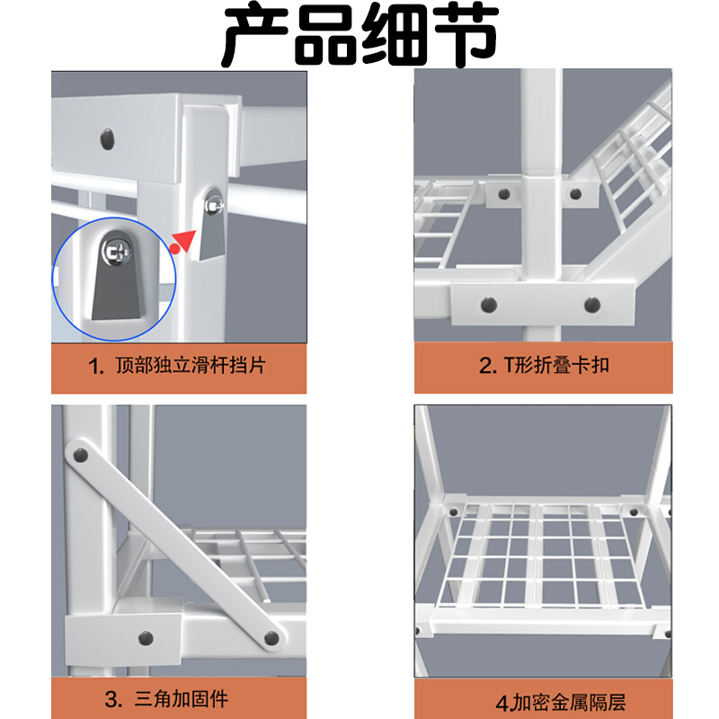 衣柜家用卧室免安装折叠简易布衣柜结实收纳加厚小户型衣橱出租房 - 图1