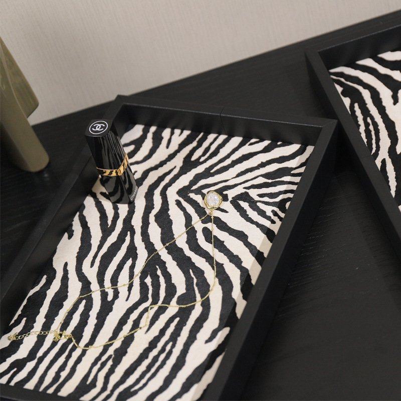 高级皮革边烫金真马毛香薰装饰托盘摆件客厅卧室衣帽间家居饰品,淘宝优惠券,粉丝福利购,淘宝优惠卷