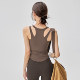TEETKE fake two-piece sports vest with chest pads