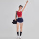 TEETKE high waist hip lifting three-quarter pants fitness set