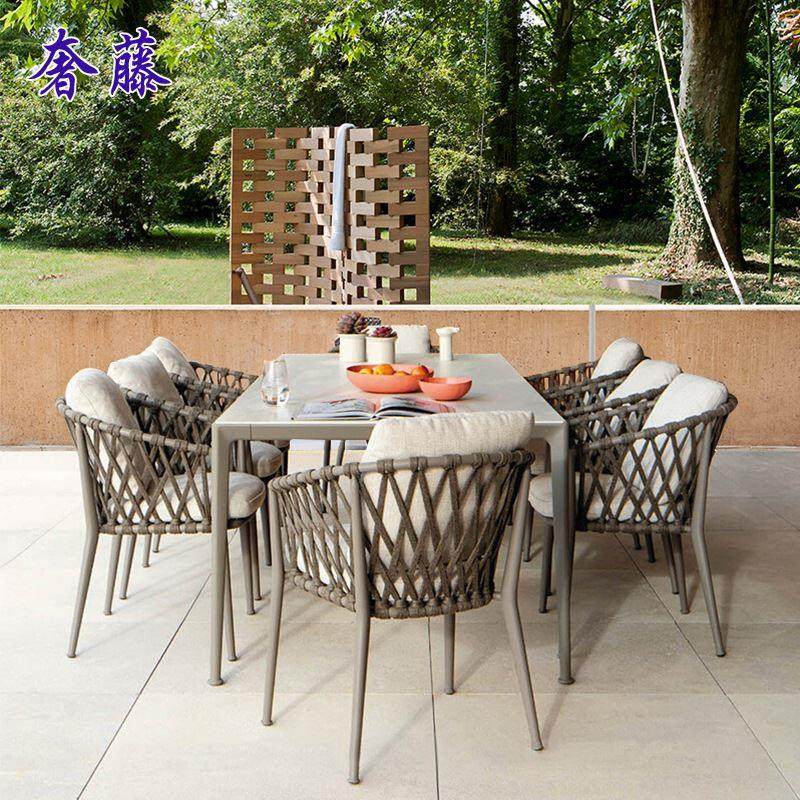 户外桌椅庭院咖啡厅外摆桌椅别墅室外露天花园休闲藤编桌椅组合,淘宝优惠券,粉丝福利购,淘宝优惠卷