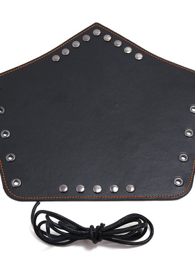 欧美新款朋克铆钉宽皮手链简约蜡线编织皮革护腕手带机车骑行护臂