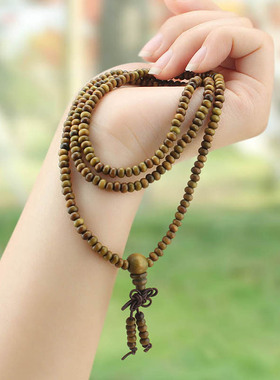 森系文艺荷木珠多圈手串极细女款手链学生木质佛珠复古手饰送礼品