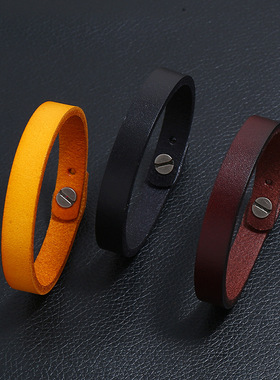 庞克复古民族风手工真皮手环个性百搭牛皮手链情侣文艺网红手带男