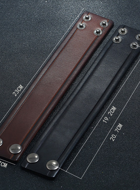 庞克厂家直销欧美复古牛皮手链创意简约男士朋克真皮手链跨境货源