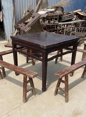 速发老家具旧物品老桌椅摆凳条古官帽椅老物件复凳怀旧装饰民俗馆