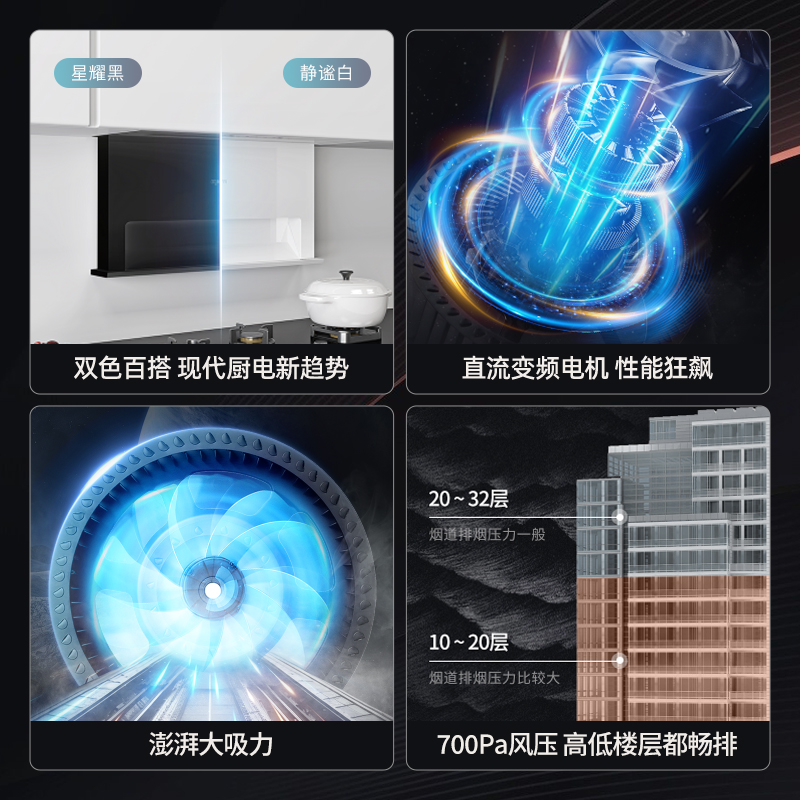 德国默克菲尔mokfir隐藏吸油烟机升降大吸力嵌入岩板灶燃气灶套装