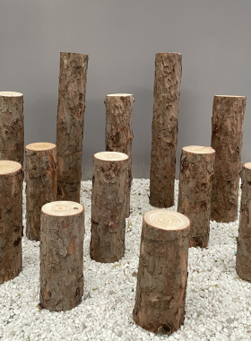 原木落地橱窗新中式壁炉装饰树干