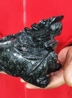 天然独山玉龙龟摆件子母龙龟现代家居客厅电视柜简约摆放朋友礼物