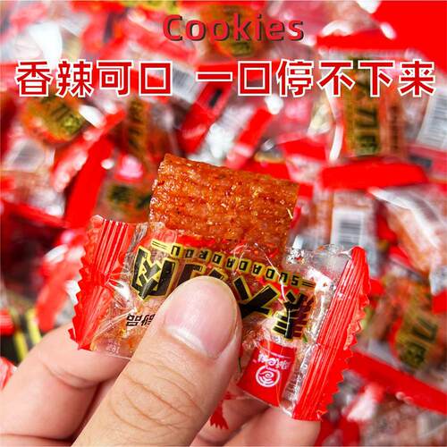 素大刀肉辣条8090后儿时怀旧素面筋麻辣香辣小吃网红学生休闲零食 - 图1