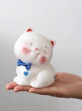 小猫装饰品陶瓷家庭装饰品创意女孩礼物可爱的礼物动物猫工艺品装