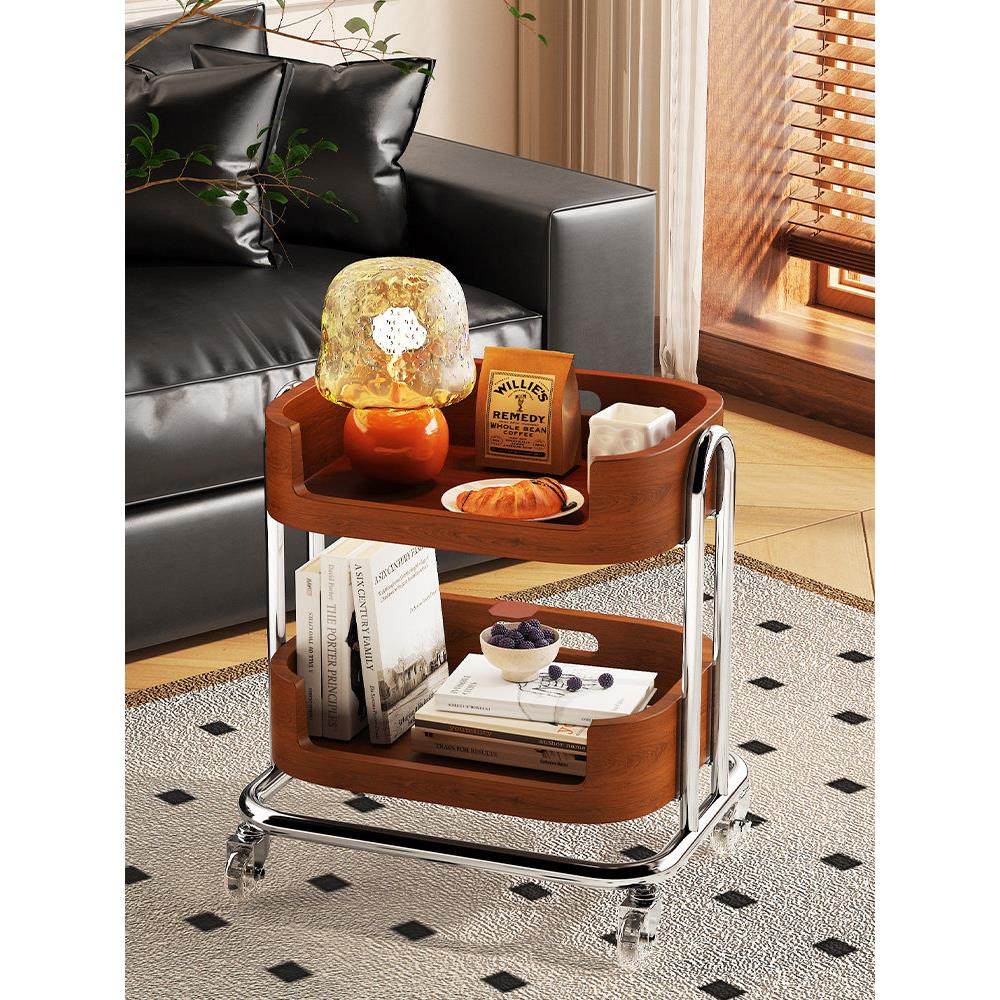 中古移动沙发边几客厅零食小推车置物架落地多层小茶几餐边柜收纳,淘宝优惠券,粉丝福利购,淘宝优惠卷