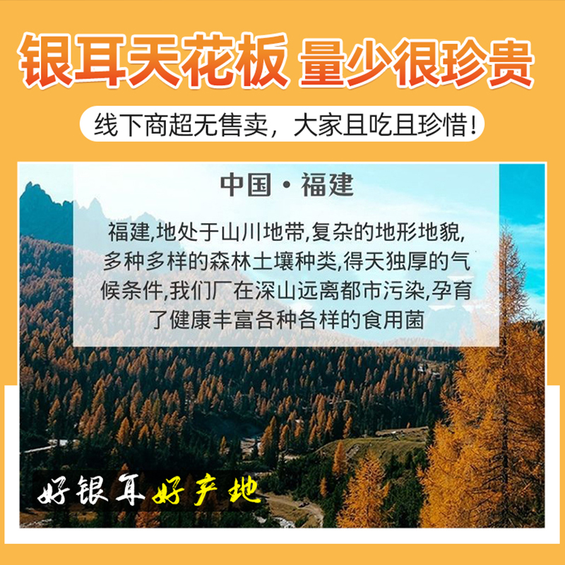 福建特产古田丑耳银耳干货无硫正宗出胶糯耳红枣莲子羹非特级野生-图0