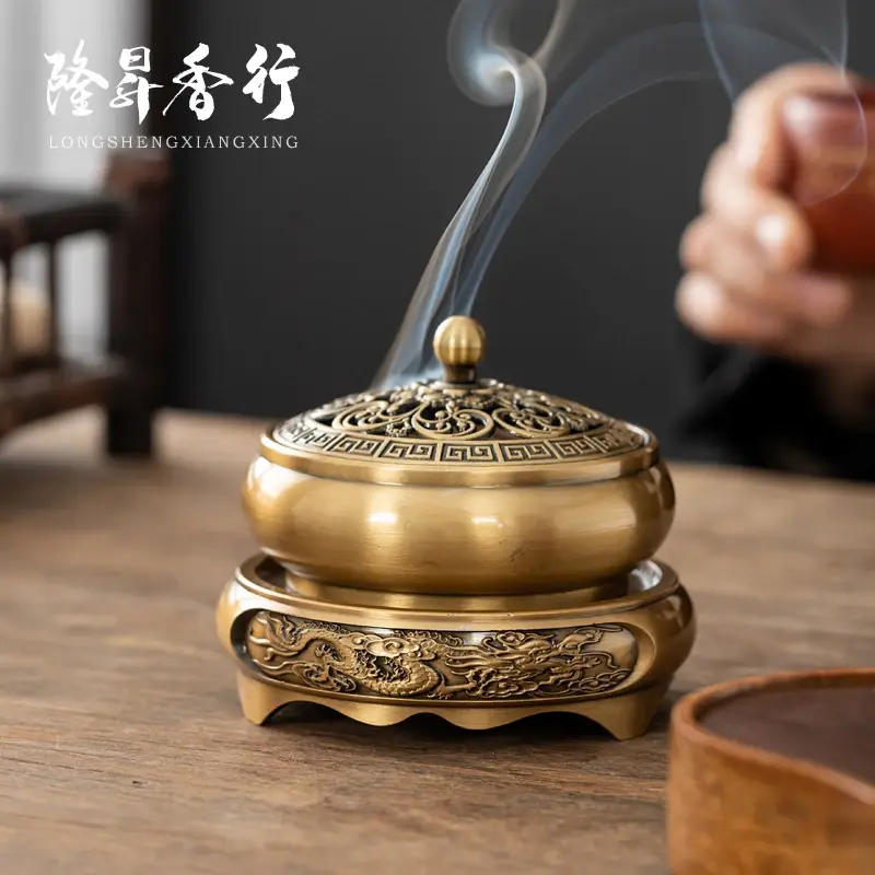仿古铜香炉家用室内三足沉香檀香炉中式禅意茶道盘香熏香炉香薰炉,淘宝优惠券,粉丝福利购,淘宝优惠卷