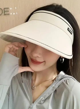 2024帽子女防晒遮阳帽新款大帽檐防晒帽运动夏季遮脸uv渔夫帽2025