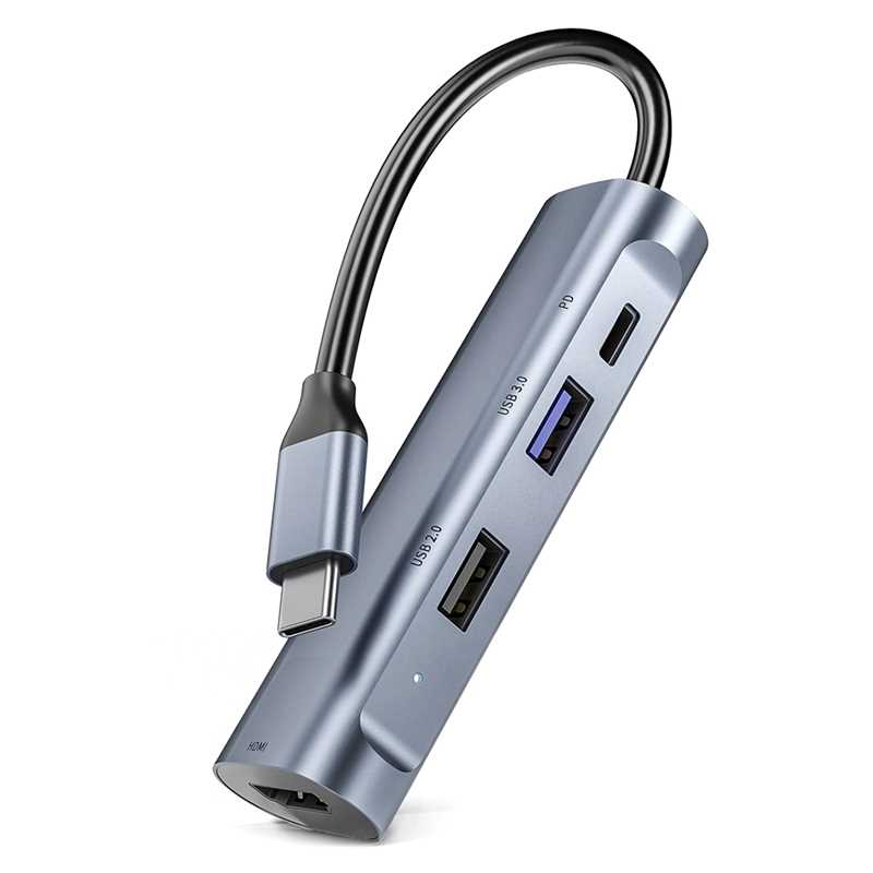 网红4-In-1 Docking Station Type-C to HDMI 4K/30HZ PD USB3.0 - 图0