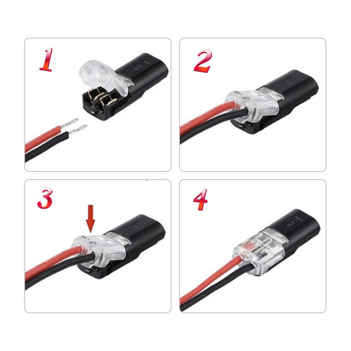 奎神电力 D2免焊接免剥线接线端子双线 互插型连接器电源导线对线 - 图1