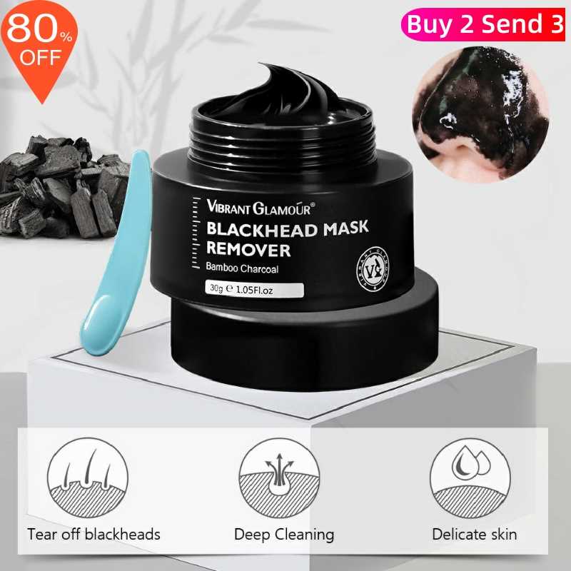 网红New Bamboo Charcoal Blackhead Remover Nose Peeling Mask - 图2