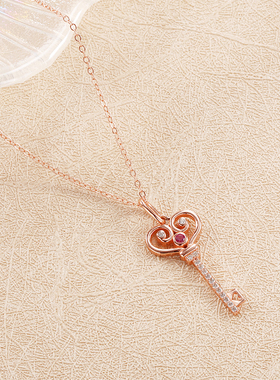 s925银爱情之钥套链女项链