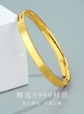 新品真足银999燕侣莺俦手镯女