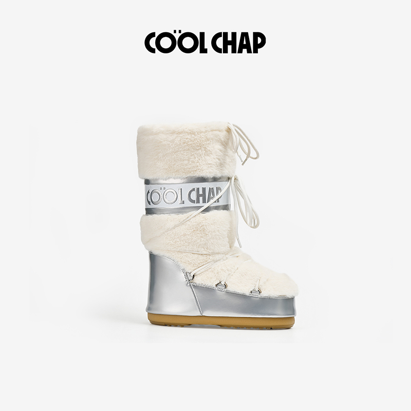 【618预售】COOLCHAP2024秋冬新款长筒厚底户外雪地靴女时尚增高