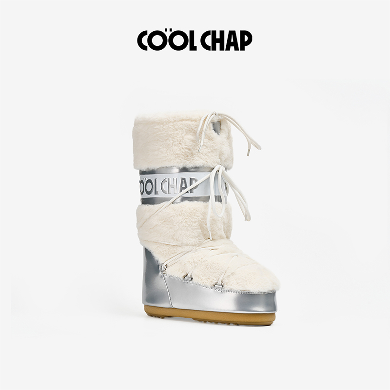 【618预售】COOLCHAP2024秋冬新款长筒厚底户外雪地靴女时尚增高