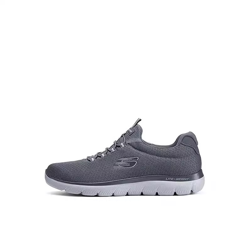 Skechers斯凯奇官方旗舰2024春新款男子懒人一脚蹬舒适透气运动鞋