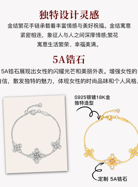 《金结繁花》手链女高级感