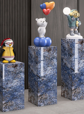 原创大理石岩板客厅装饰摆件底座