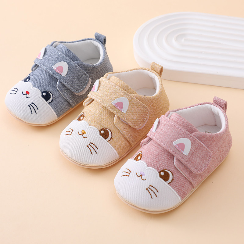 春秋新款软底婴儿学步鞋0-1岁防滑不掉3-6-9个月男女宝宝新生儿鞋