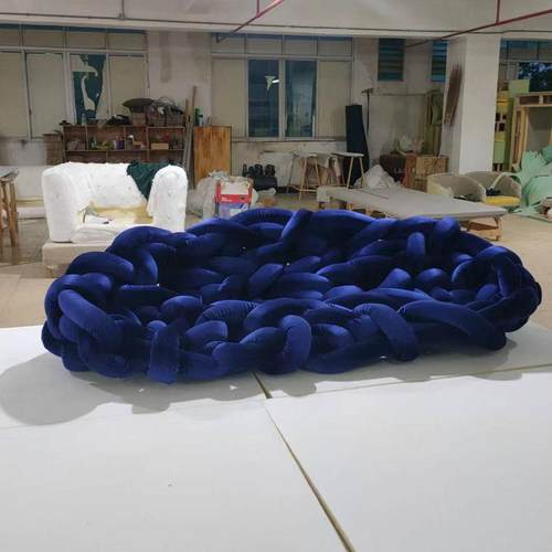 蟒蛇沙发北欧简约现代海绵 BOR科技布艺缠绕编织轻奢设计师款沙发 - 图1