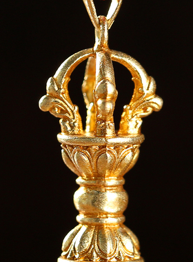 极速黄铜实心西藏饰品五股金刚杵吊坠降魔L杵男女士情侣挂件送挂