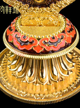 极速大宝轮可转动藏传用品法器轮王七政宝吉祥宝轮供具Y摆件民族