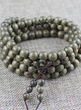 极速厂家直销手工珠阴沉金丝楠乌木D108颗佛珠手链男女念珠饰品自