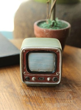 极速年代感缝纫机邮筒红色巴士收音机H装饰品摆设 可爱迷你树脂小