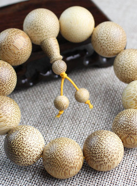 极速天然金丝竹手串老o料民族风竹木工艺品108颗佛珠男女情侣文玩