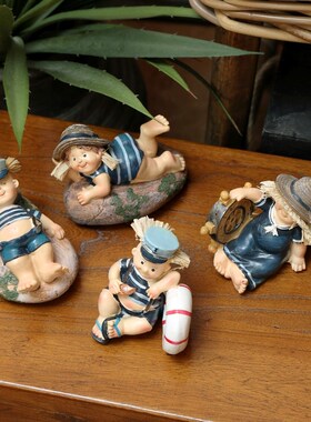 极速创意地中海树脂娃娃情人节送礼物室内桌面餐厅V橱窗家居装饰