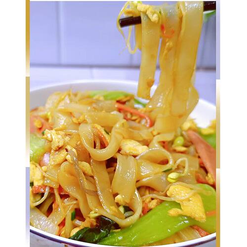 正宗鲜河粉牛河广东鲜切湿河粉新鲜牛河粉炒粉老友粉米线代餐粉 - 图1