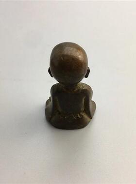 极速仿古铜器 古玩收藏  打坐小和尚  仿古做旧铜工艺礼品摆饰