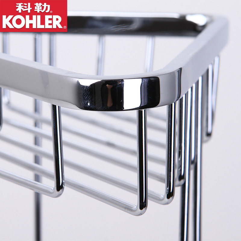 科勒浴室置物架三角篮收纳壁挂架洗手间墙角卫生间转角架18434T,淘宝优惠券,粉丝福利购,淘宝优惠卷