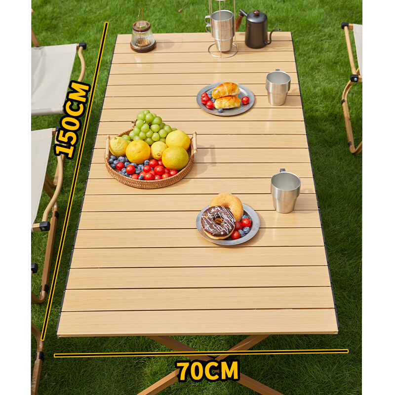 莎弥拉户外蛋卷桌可折叠露营桌椅野餐便携式桌子野营装备全套用品-图0