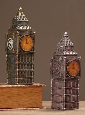 极速厂家l创复古个性钟表座钟件 欧摆式大本钟客厅视柜办公意室时