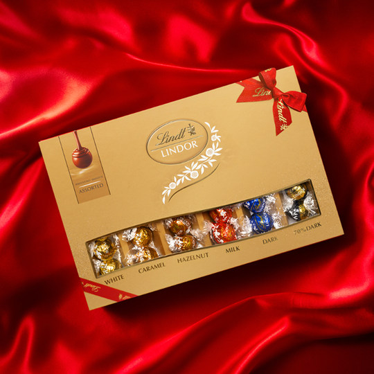 Lindt/瑞士莲官方正品软心牛奶巧克力30粒礼盒371g休闲零食伴手礼